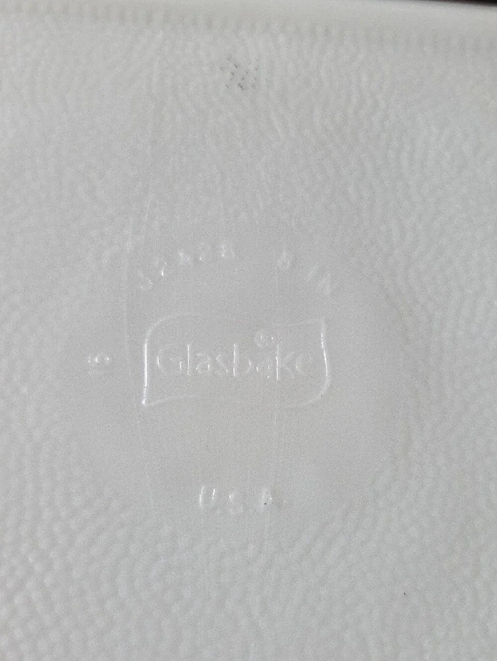 Vintage White Ceramic Baking Dish with Vegetable Motif 8 Inches